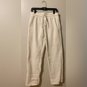 White Wide leg Sweatpants